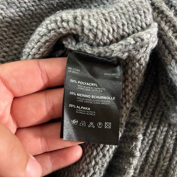 Drykorn for Beautiful People Gray Wool Thick Knit Pullover Sweater Men's S - Picture 7 of 8